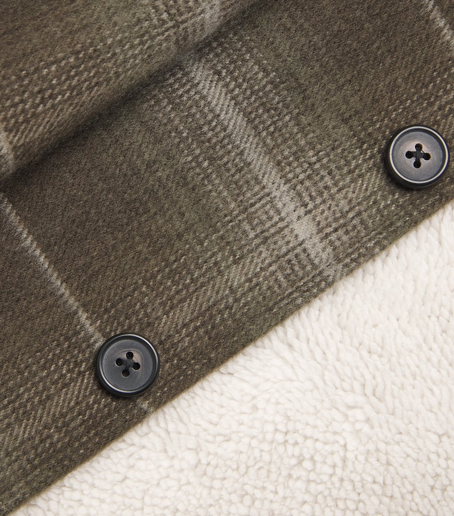 PAIGE Green Fleece-Lined Telford Overshirt