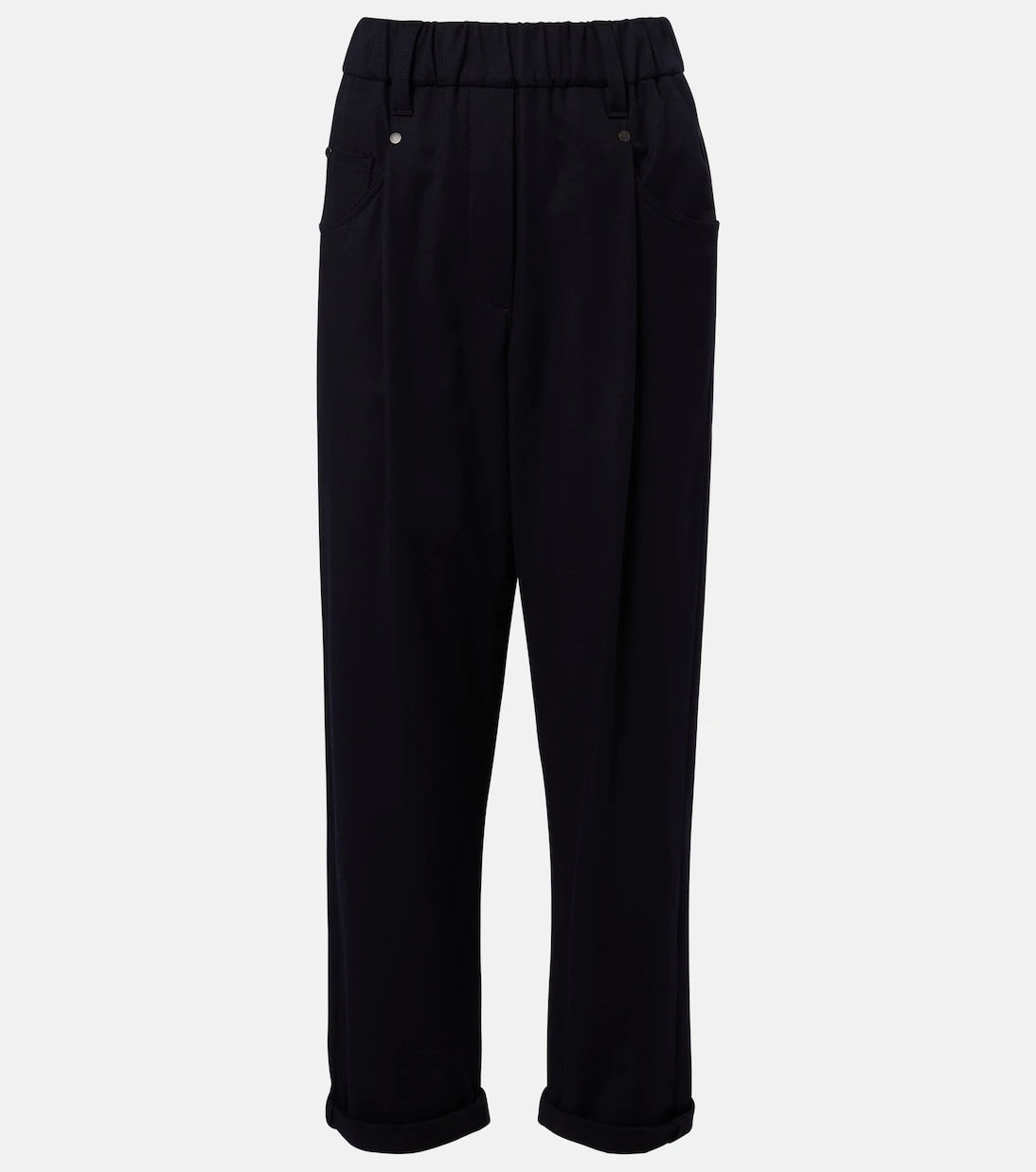 Brunello Cucinelli - Monili cotton-blend straight pants