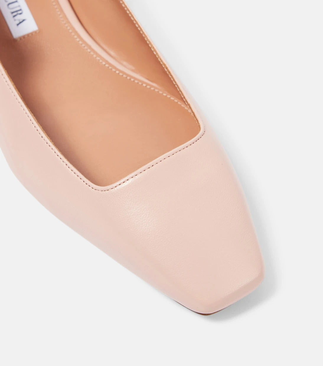 Aquazzura - Very Bow Tie leather ballet flats