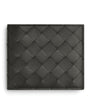 Bottega Veneta Black Leather Intrecciato Bifold Wallet