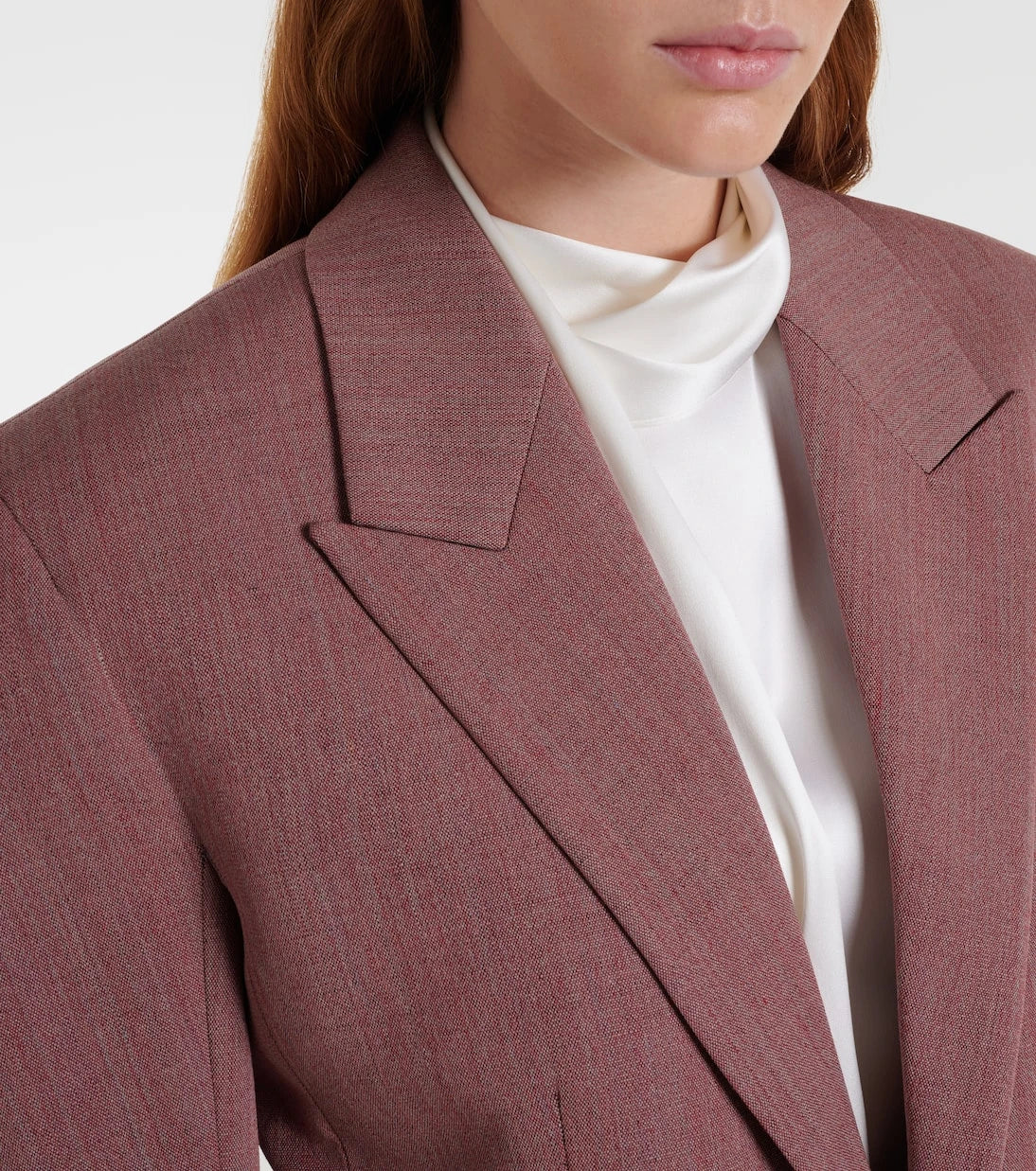 Bottega Veneta - سترة بليزر من مزيج الصوف والكتان