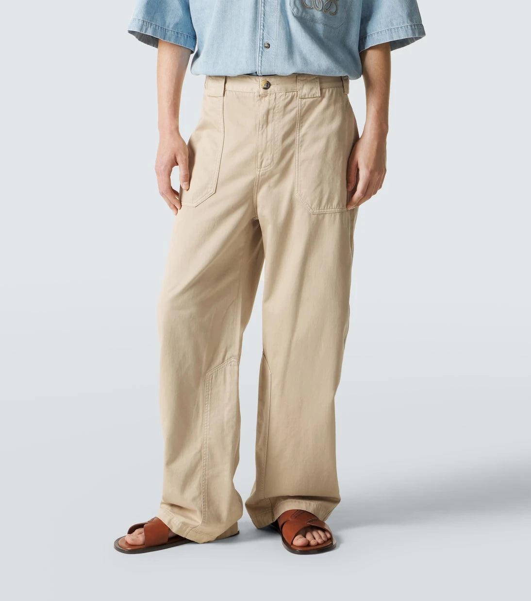 Loewe - Paula's Ibiza cotton canvas straight pants
