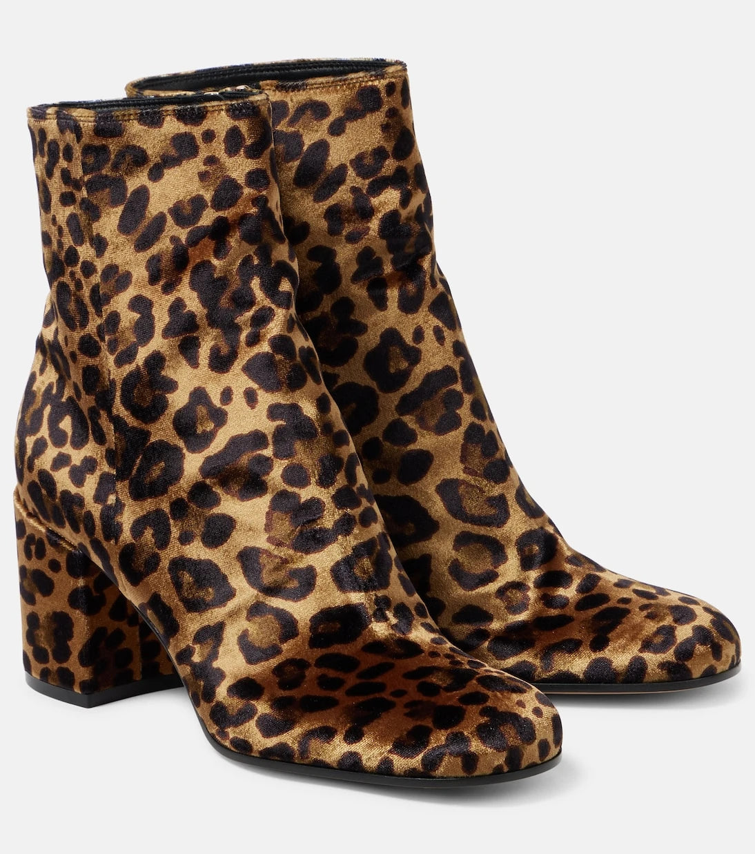Gianvito Rossi - Joelle 70 leopard-print velvet ankle boots