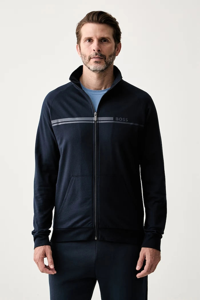 BOSS Erkek Pamuklu Fermuarlı Sweatshirt Authentic Jacket Z