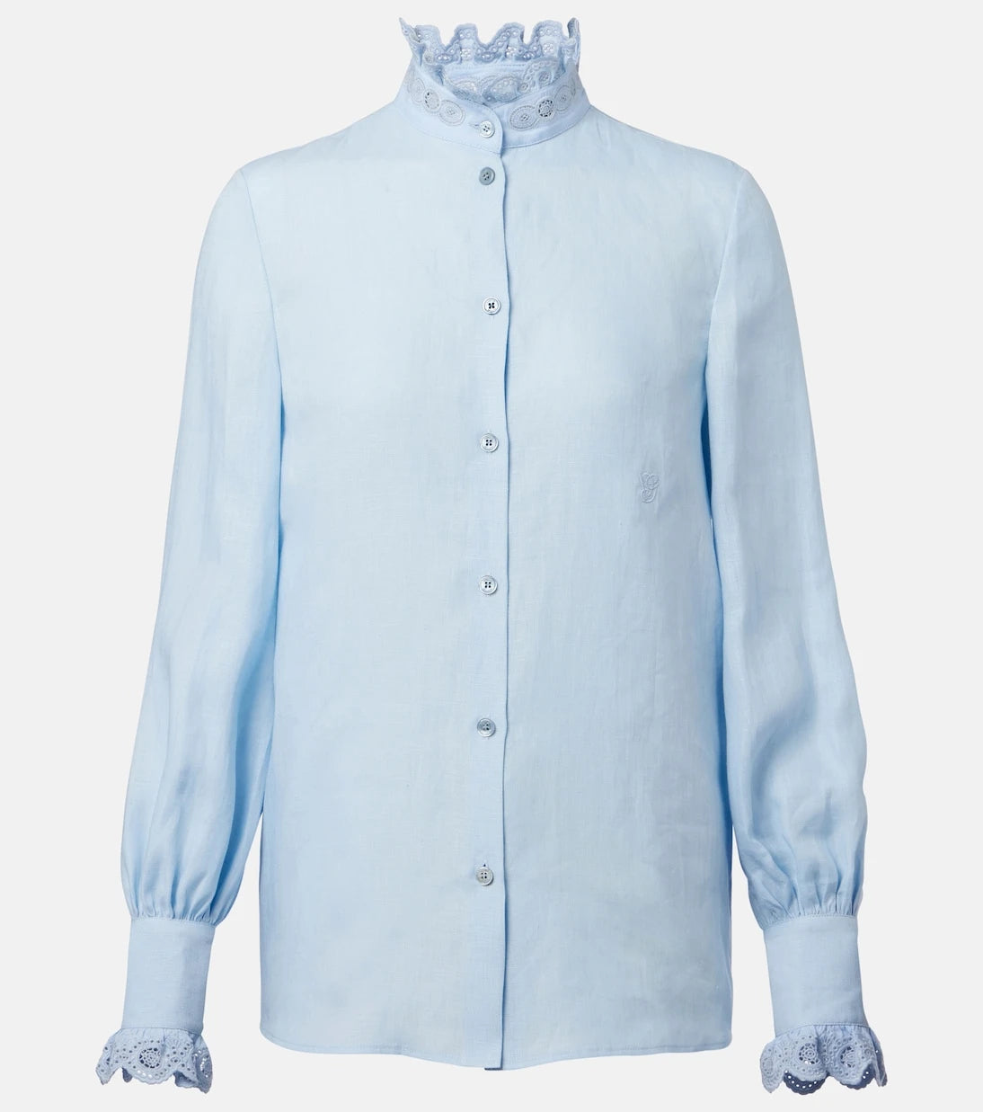 Valentino - Broderie anglaise linen blouse