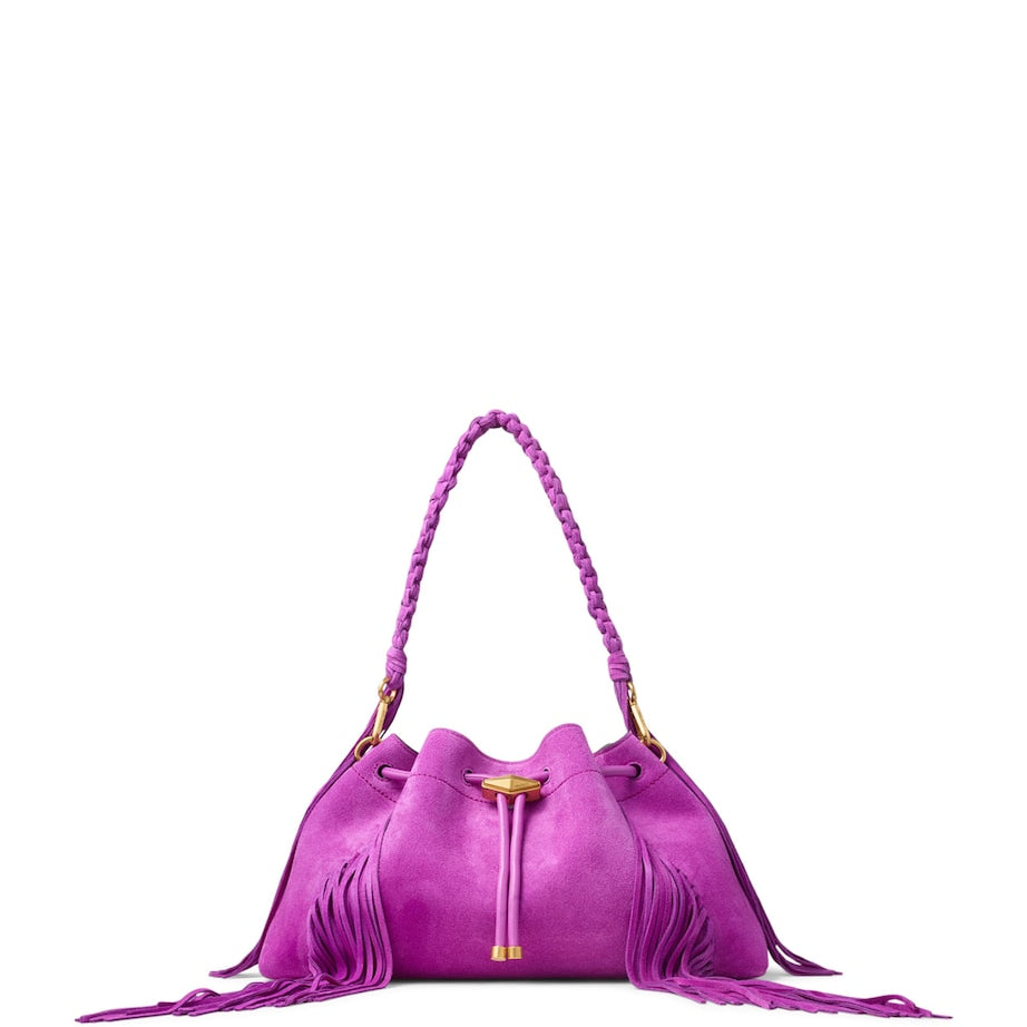 Jimmy Choo Suede Cinch Shoulder Bag