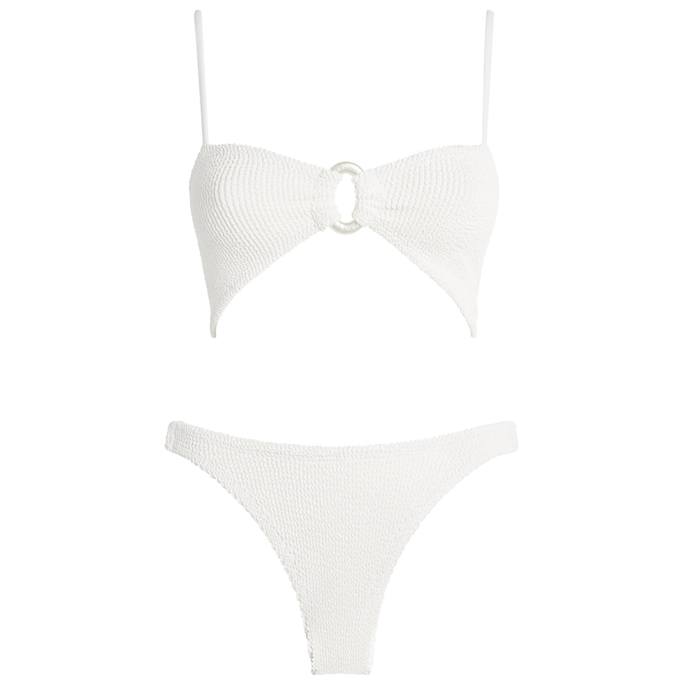 White Misty Pearl Hoop Bikini