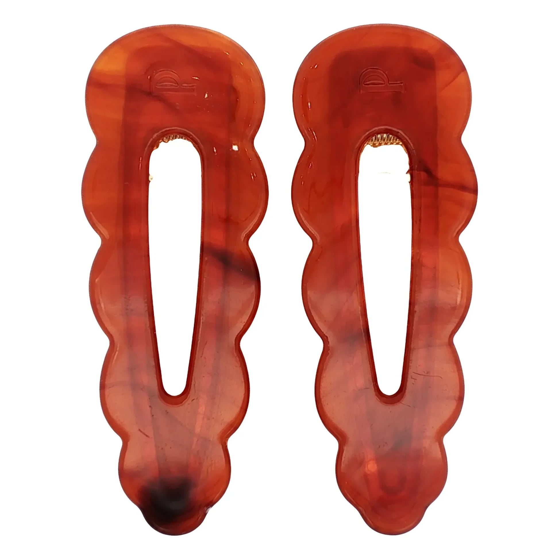 Peignée - Signature hair clips - Delicate red