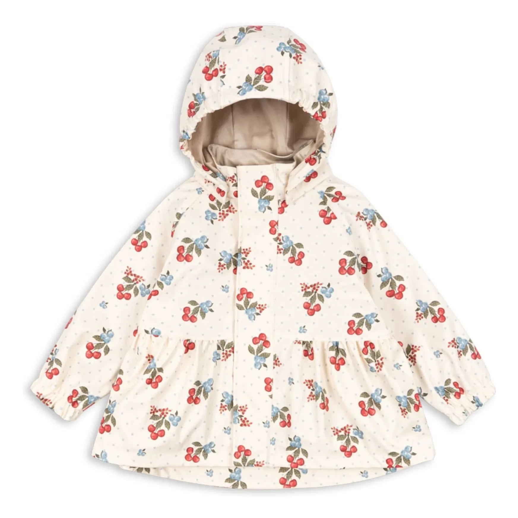 Konges Sløjd - Rainy Cerises waterproof jacket | Ecru