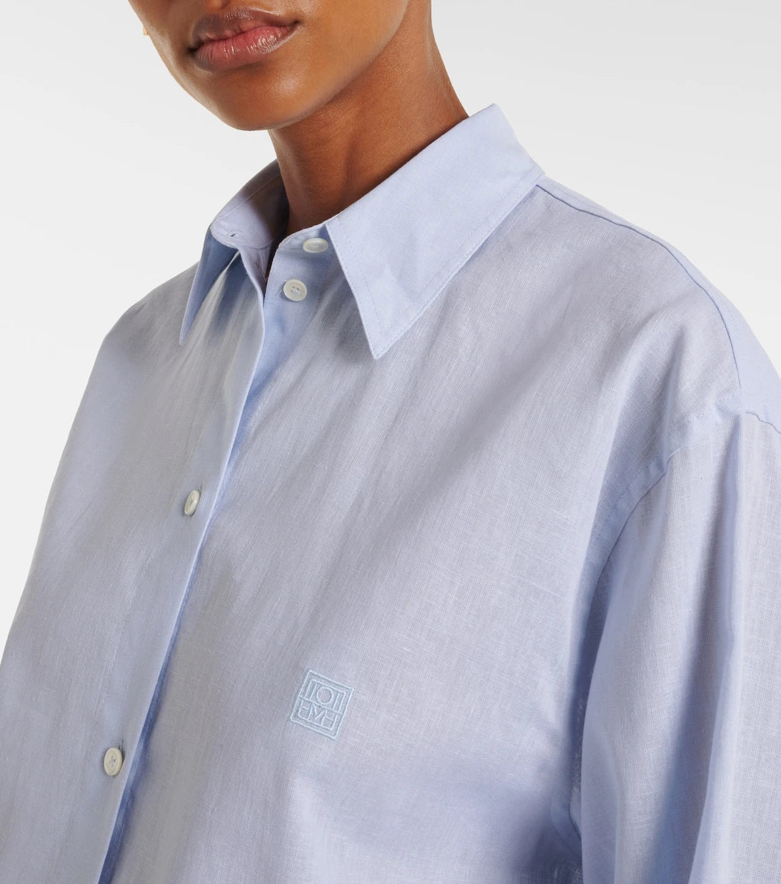 Toteme - Oversized cotton and linen shirt