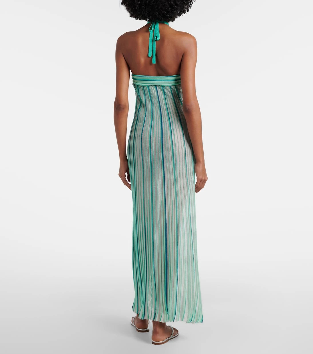 Missoni - Striped halterneck maxi dress