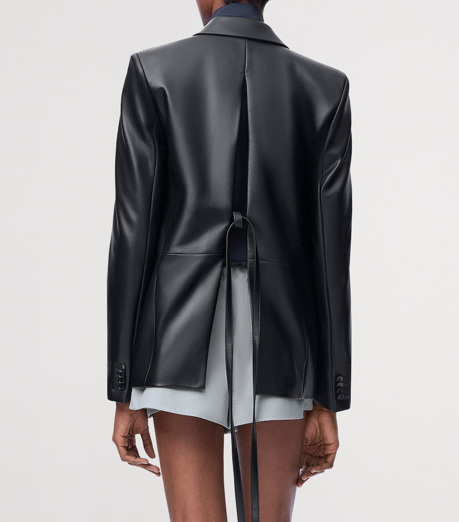 LOEWE Black Lambskin Split-Back Blazer