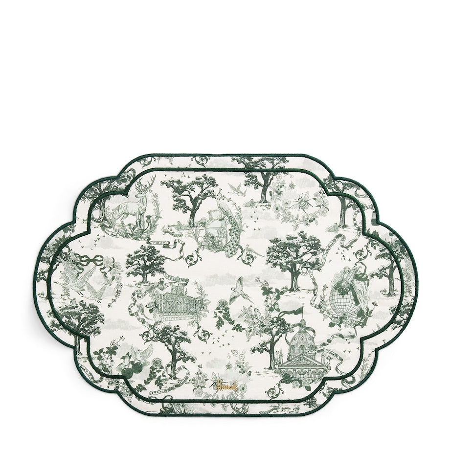Cotton-Linen Toile Placemats (Set of 4)