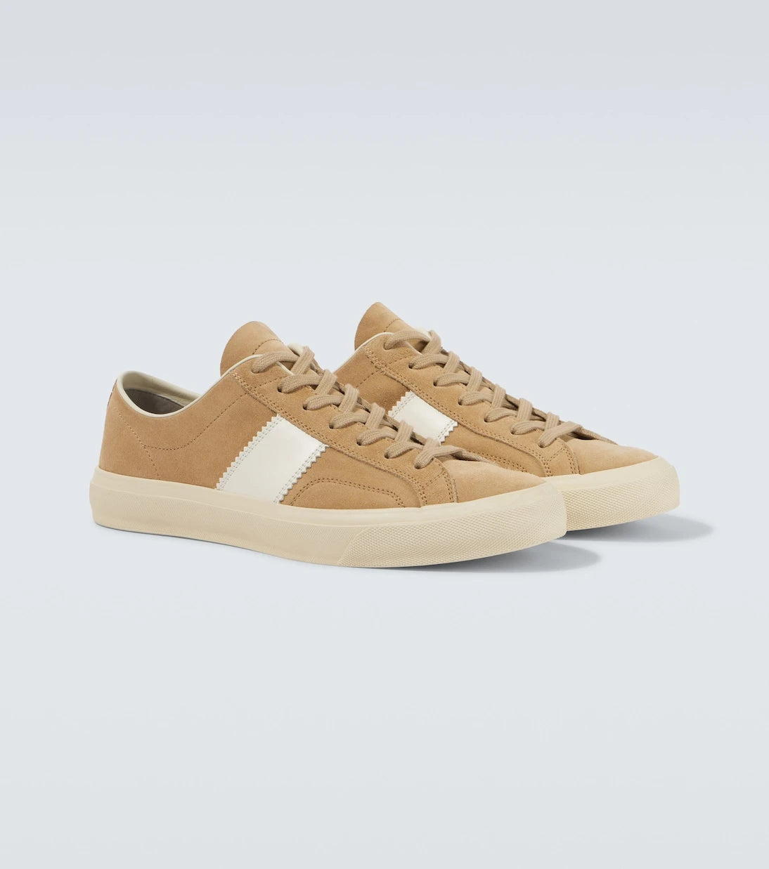 Tom Ford - Cambridge leather-trimmed suede sneakers
