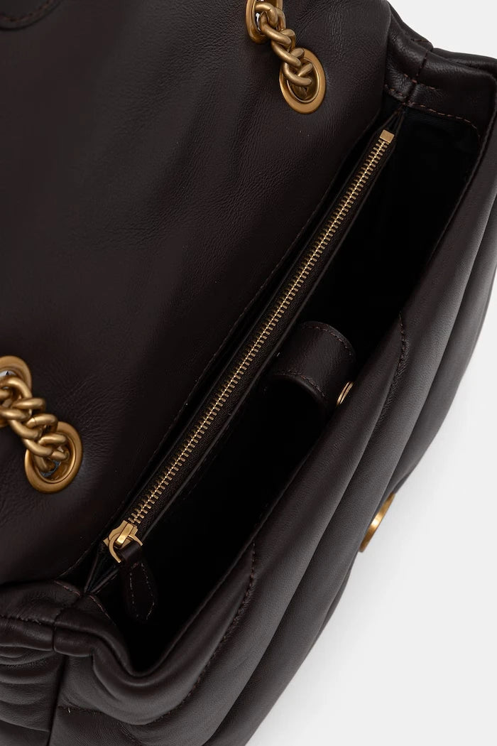 Pinko sahte deri kadın crossbody çanta