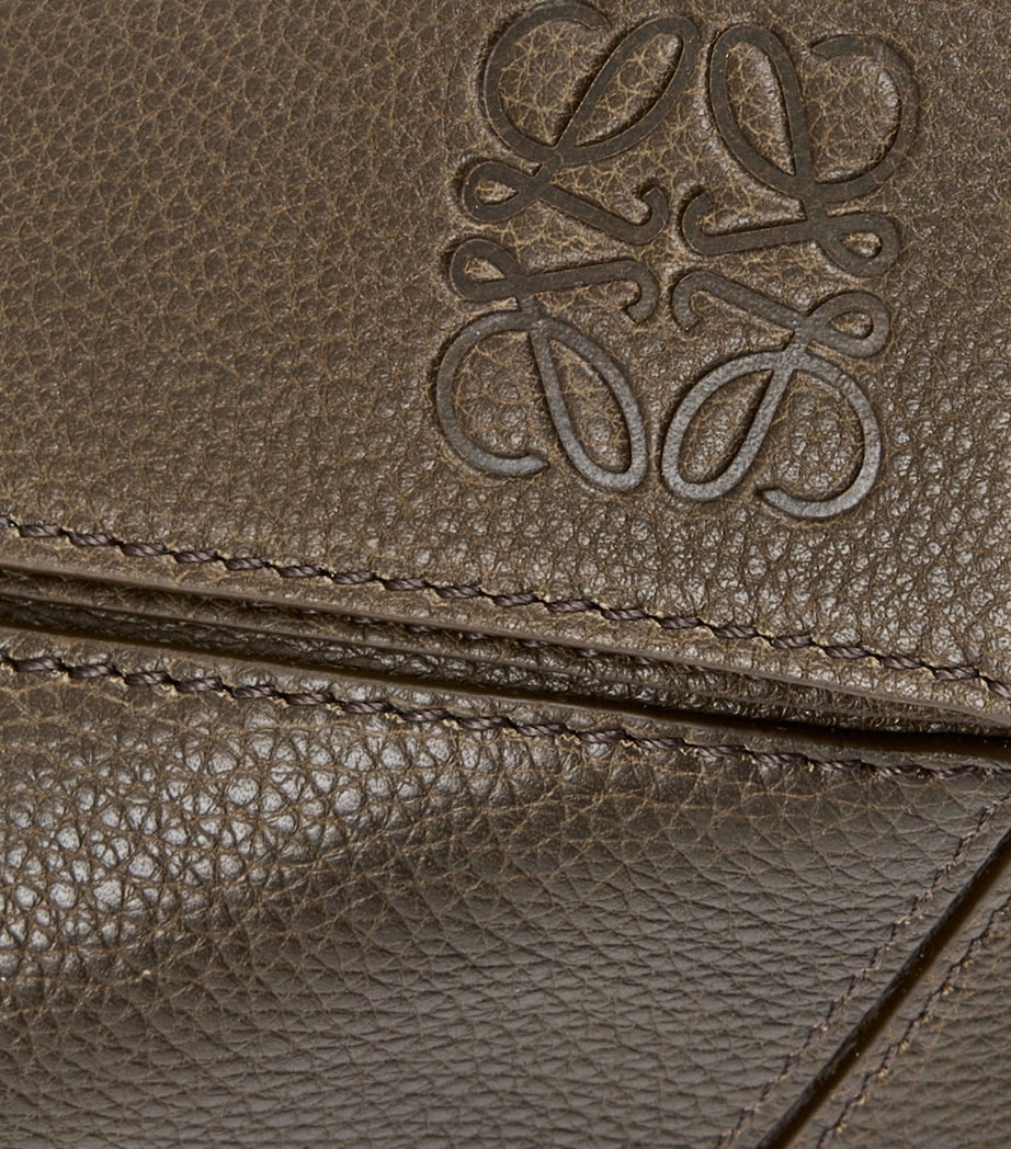 LOEWE Grey Large Leather Puzzle Edge Top-Handle Bag