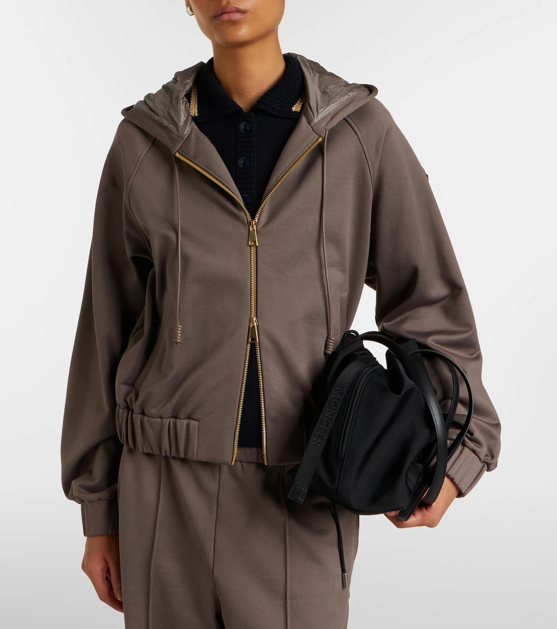 Moncler - Jersey zip-up hoodie