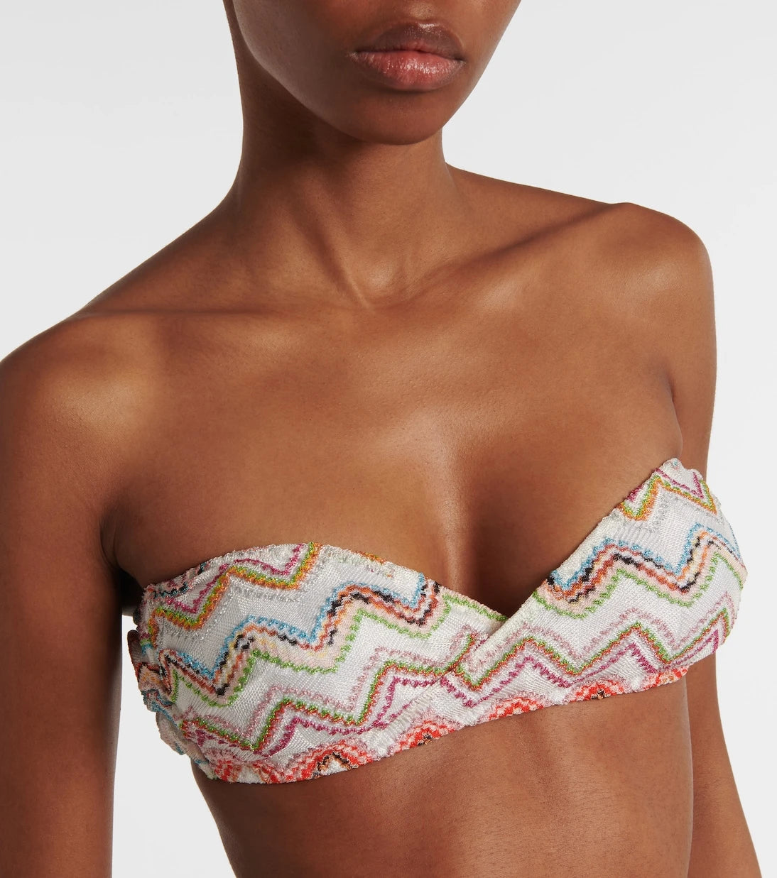 Missoni - بيكيني ميتاليك بنقشة الزيكزاك