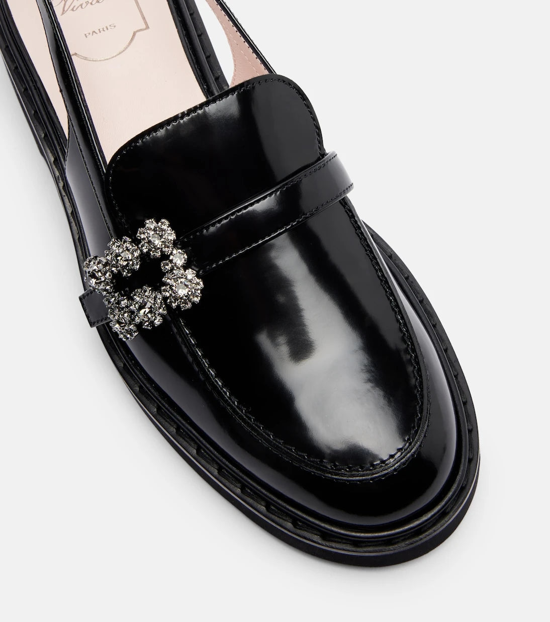 Roger Vivier - حذاء لوفرز فيف رينجرز الجلدي بكعب خلفي مفتوح