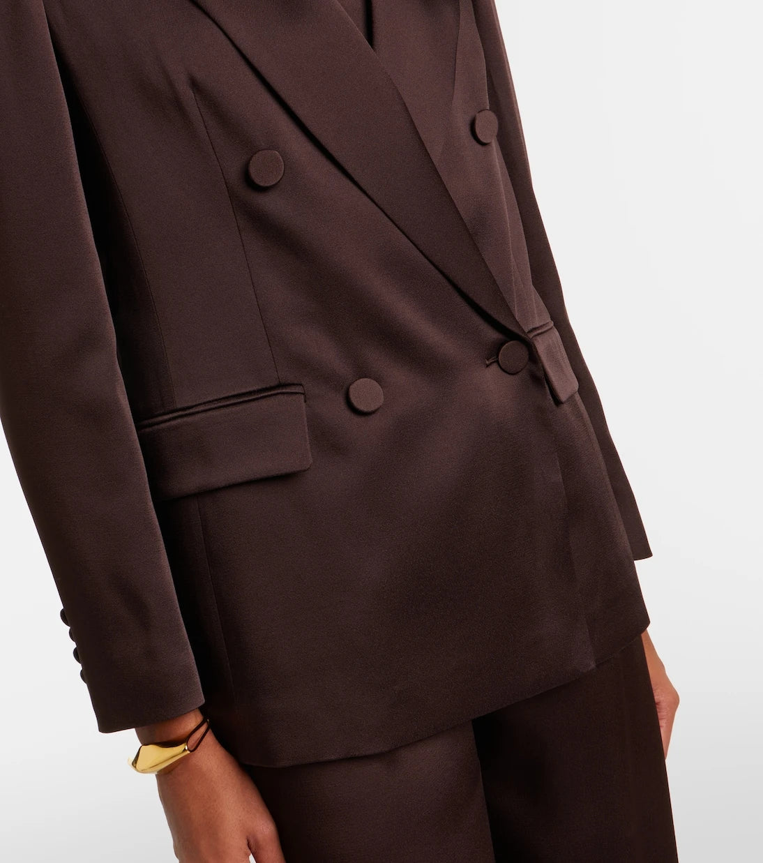 Max Mara - Arca double-breasted satin blazer