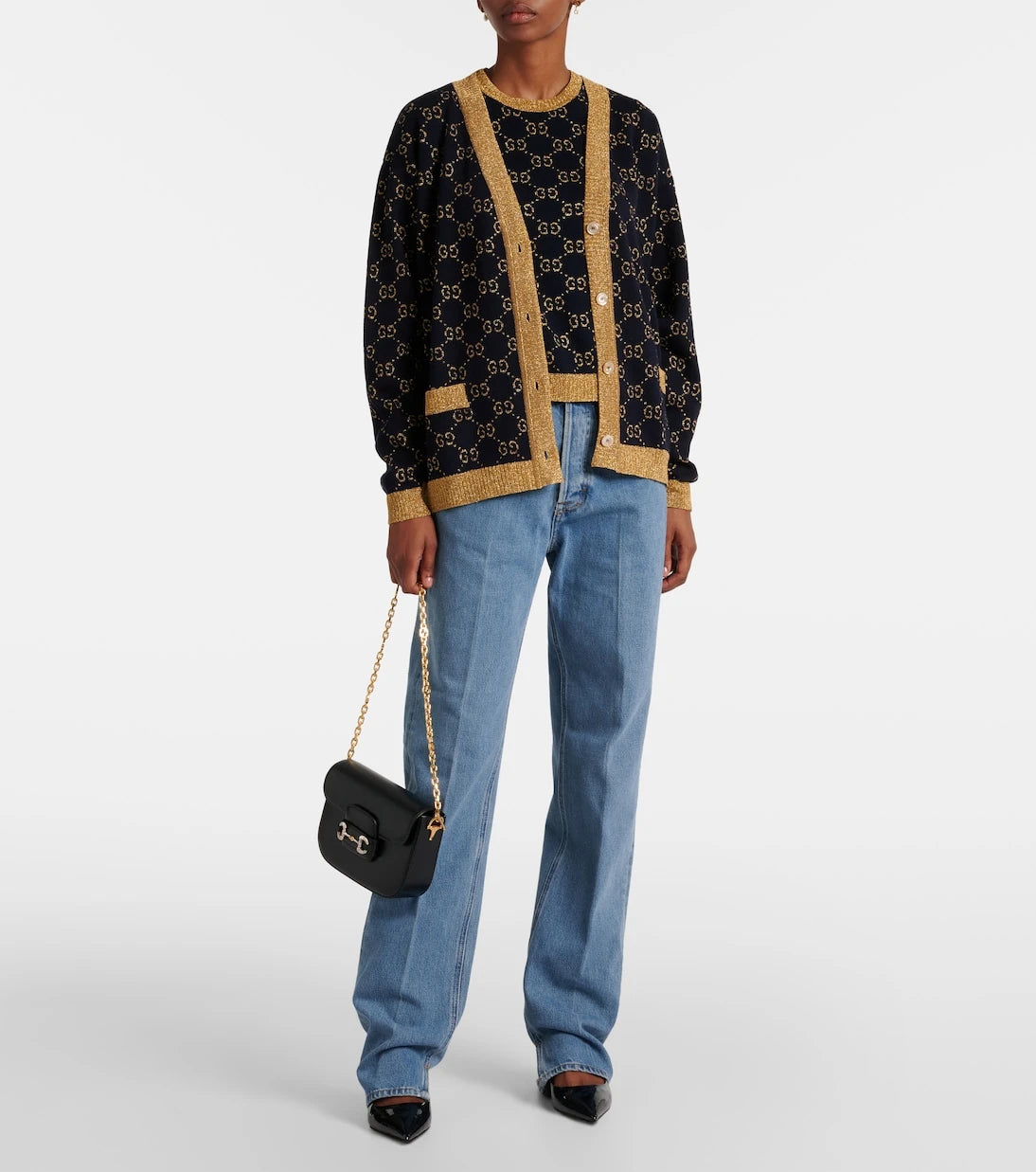 Gucci - Cotton-blend lamé top