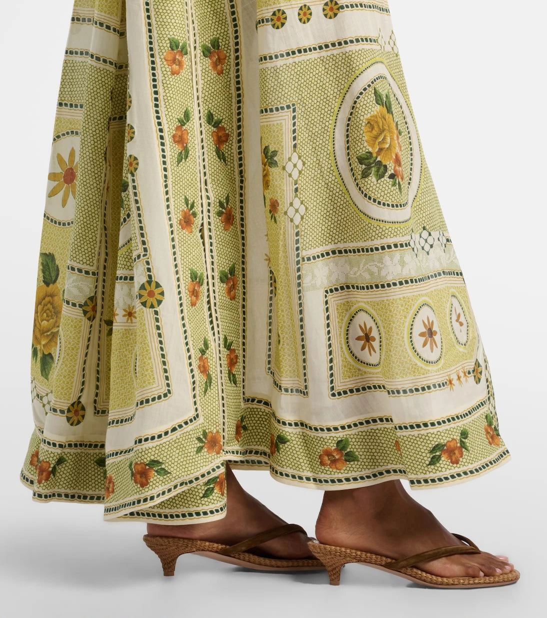 Alémais - Dixie belted printed ramie shirt dress