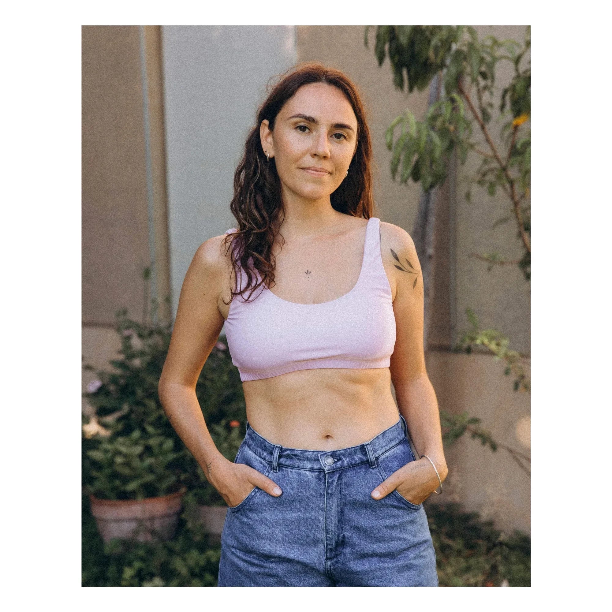 Matona - Plain organic cotton bra | Mauve