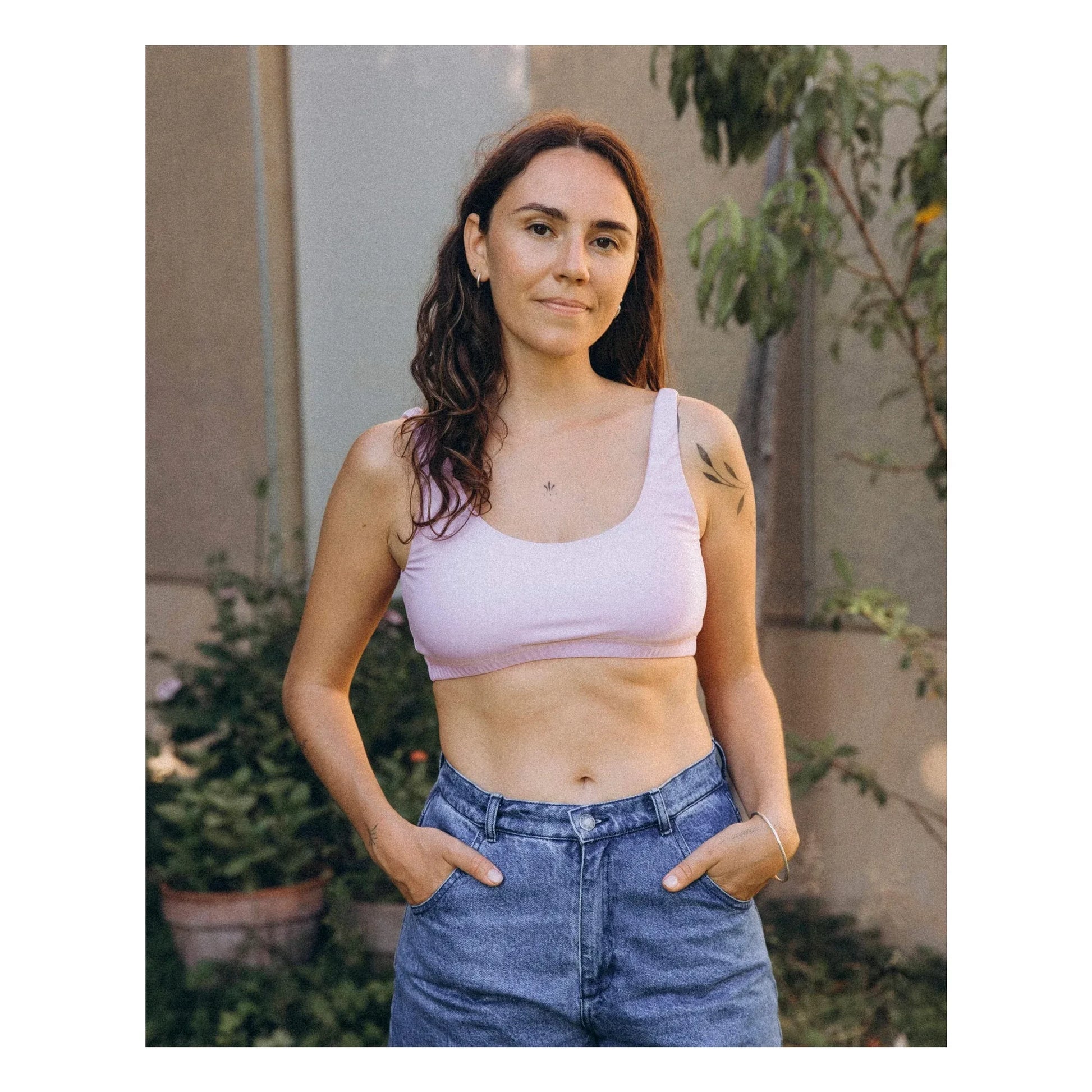 Matona - Plain organic cotton bra | Mauve