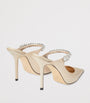 Jimmy Choo Gold Bing 100 Calfskin Heeled Mules