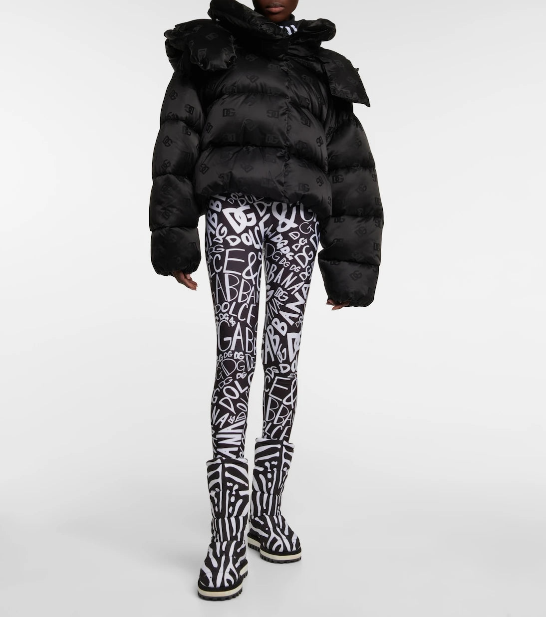 Dolce&Gabbana - Zebra-print padded nylon snow boots