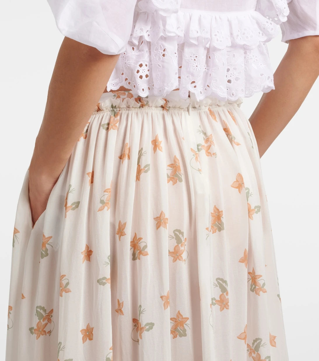 Chloé - Floral silk maxi skirt