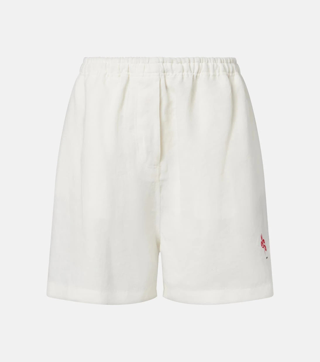 Prada - Embroidered linen shorts