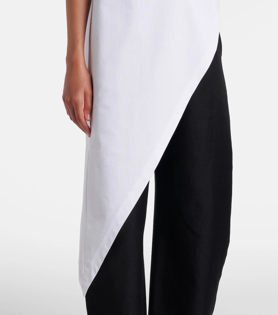 Alaïa - Asymmetric cotton jersey T-shirt