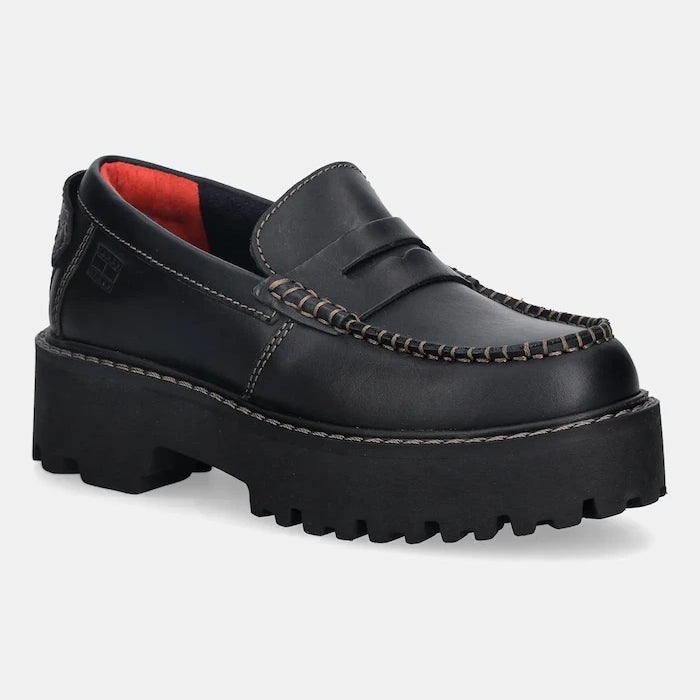 Кожени мокасини Tommy Jeans ARCHIVE 01 LOAFER LEATHER