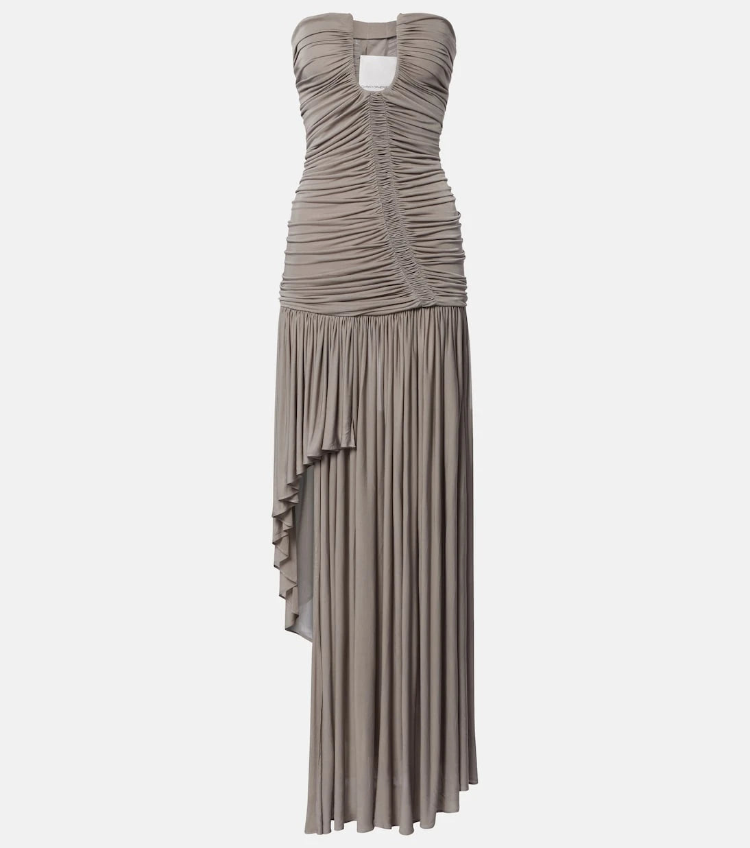 Christopher Esber - Ruched asymmetric midi dress