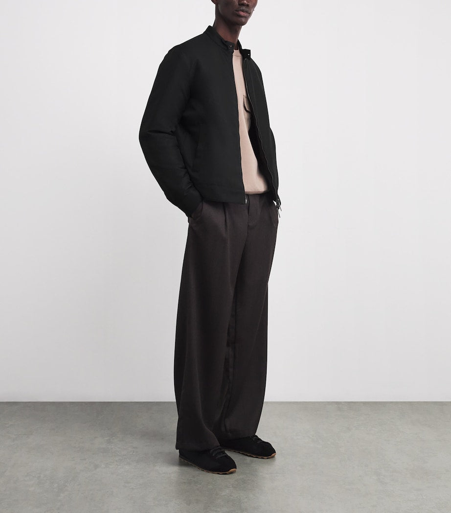 Emporio Armani Black Technical Fabric Blouson Jacket