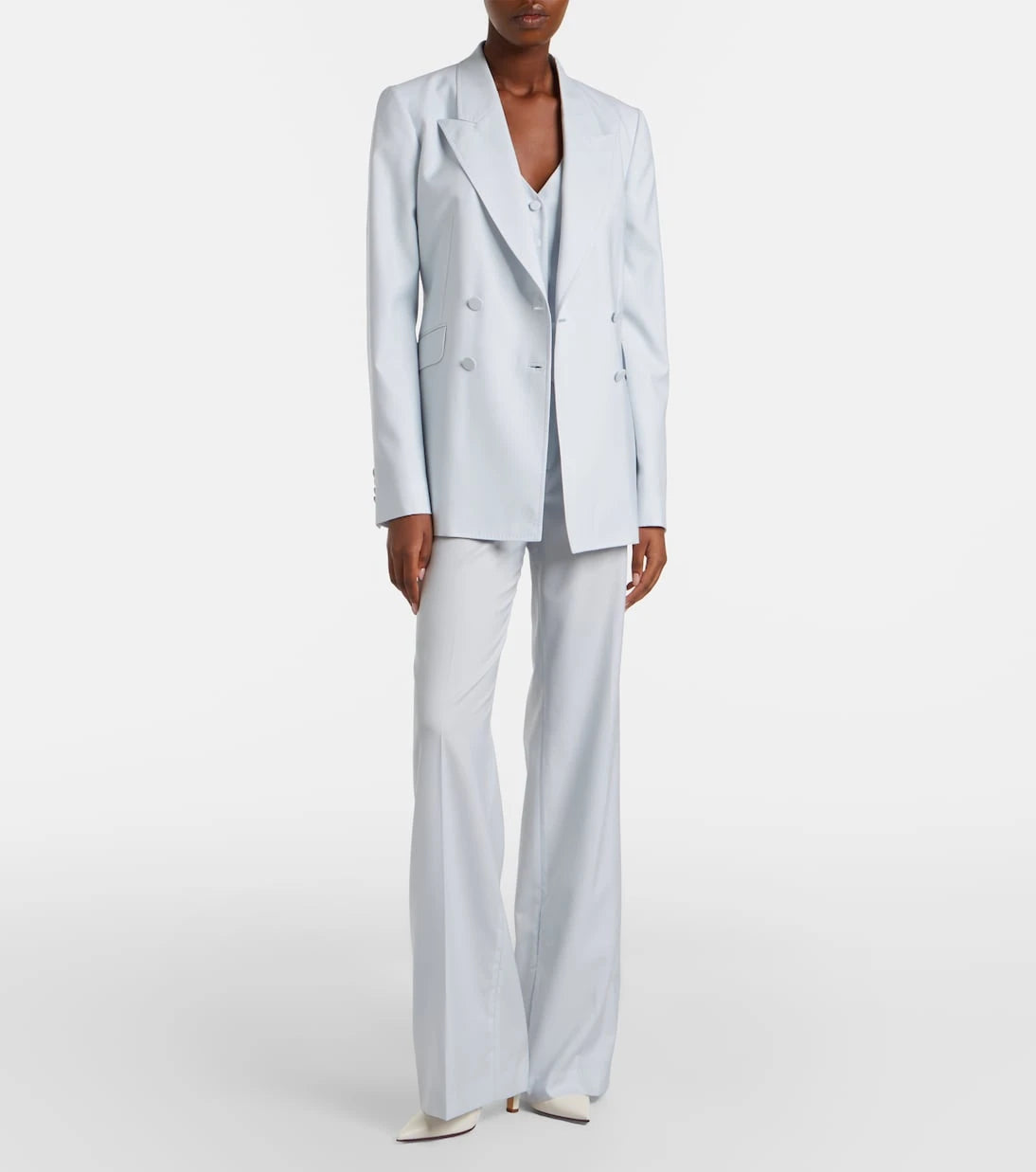 Gabriela Hearst - Vesta wool and silk flared pants
