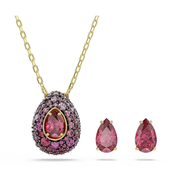 Swarovski kadın altın kaplama zirkon takı seti SUBLIMA 3 parça
