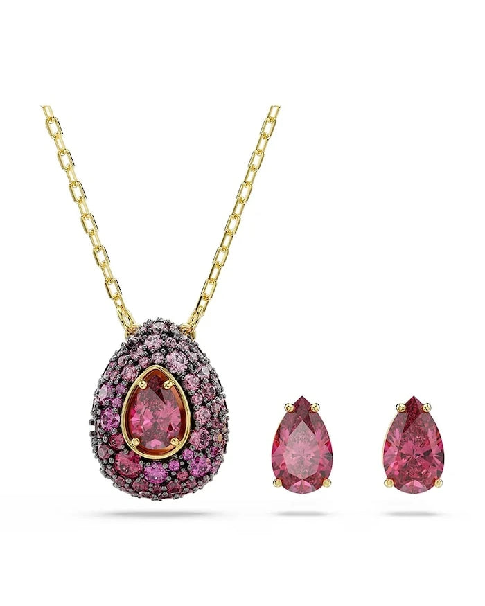 Swarovski kadın altın kaplama zirkon takı seti SUBLIMA 3 parça