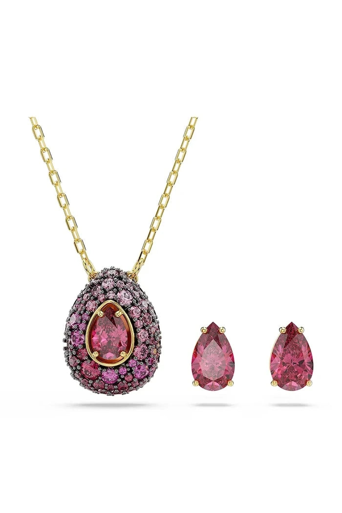 Swarovski kadın altın kaplama zirkon takı seti SUBLIMA 3 parça