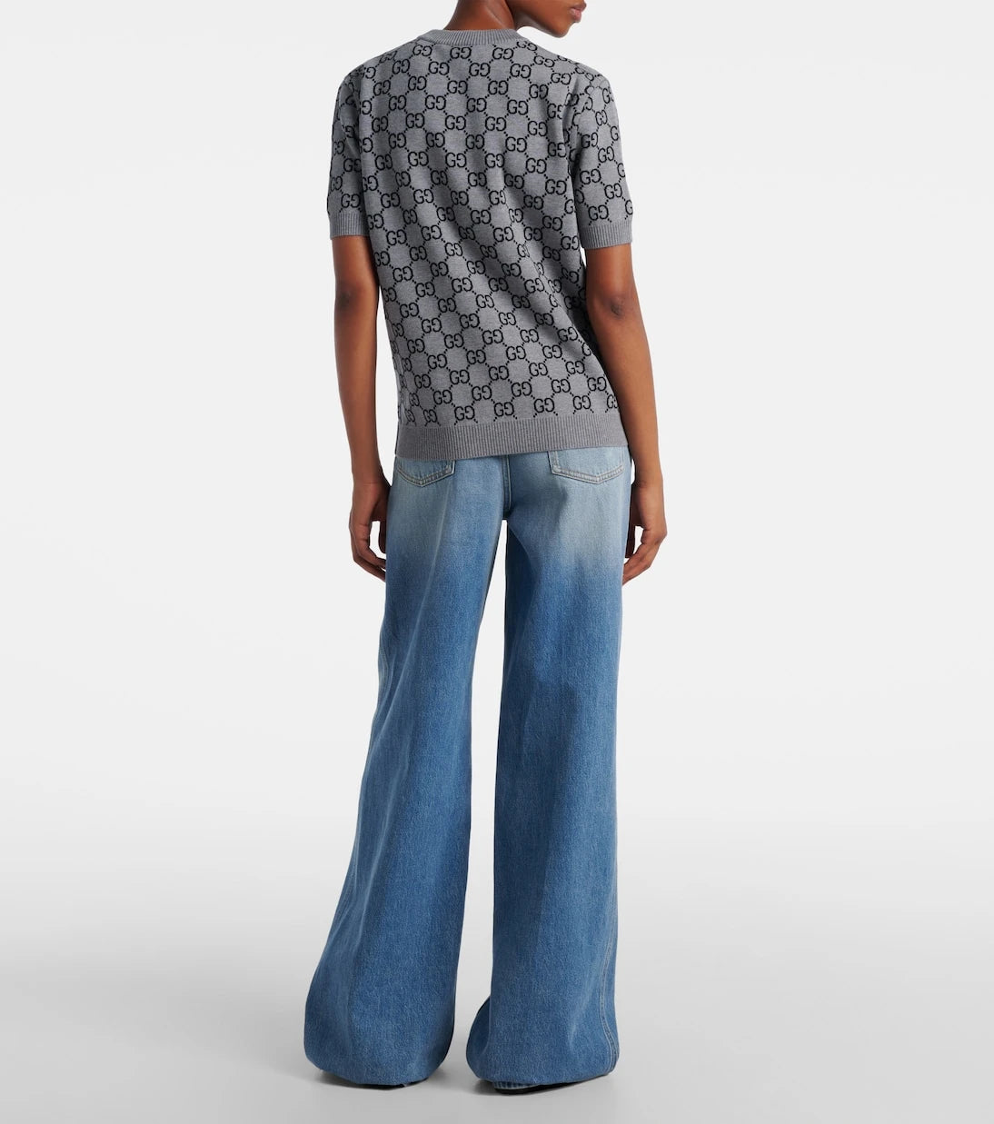 Gucci - GG reversible wool-blend top