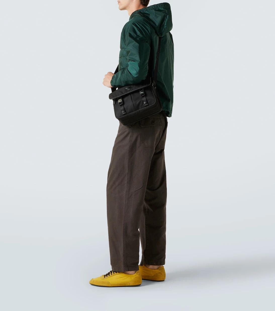 Prada - Re-Nylon leather-trimmed shoulder bag