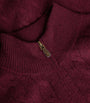 Polo Ralph Lauren Burgundy Wool-Cashmere Quarter-Zip Sweater