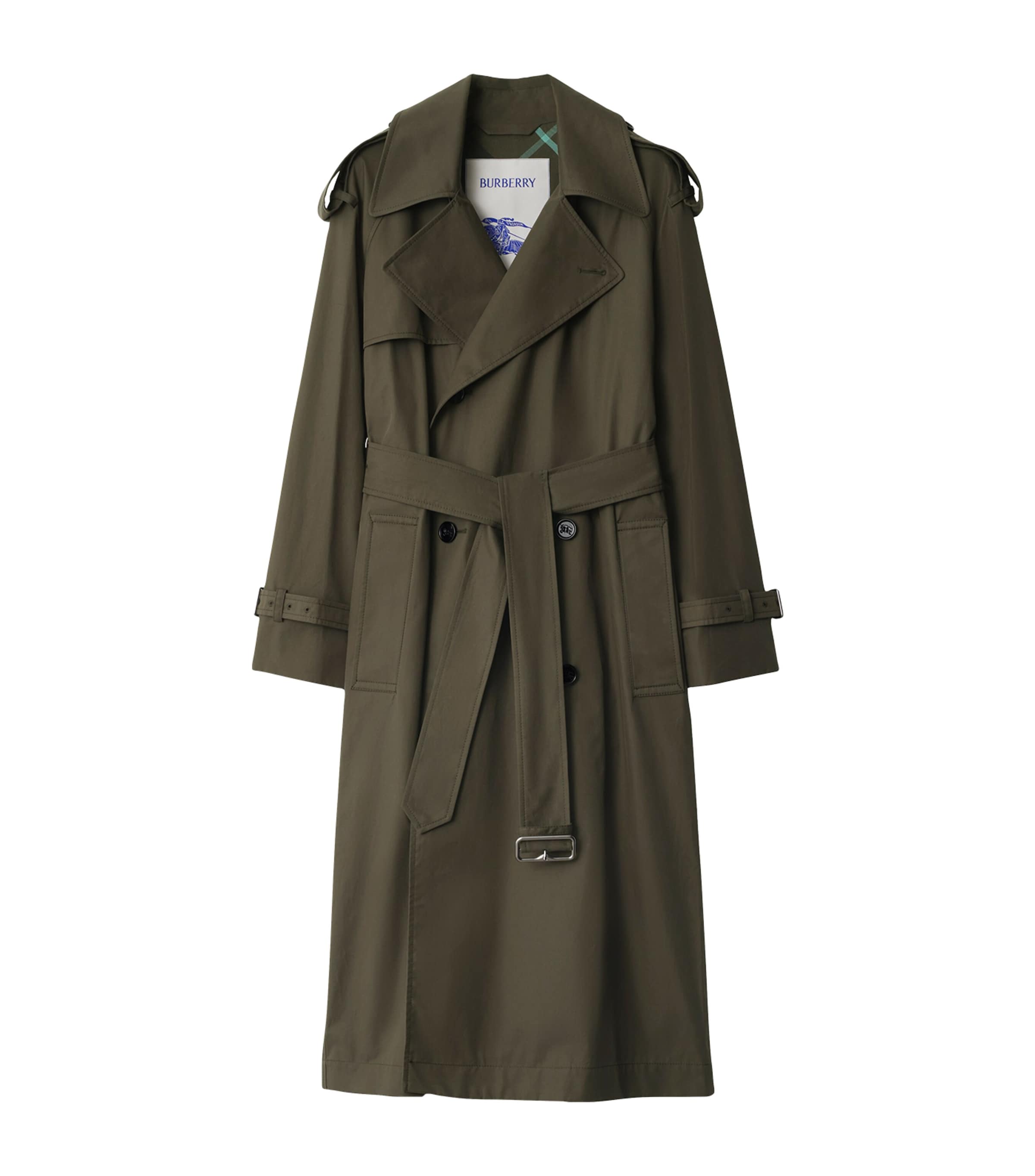 Burberry Brown Cotton Long Castleford Trench Coat
