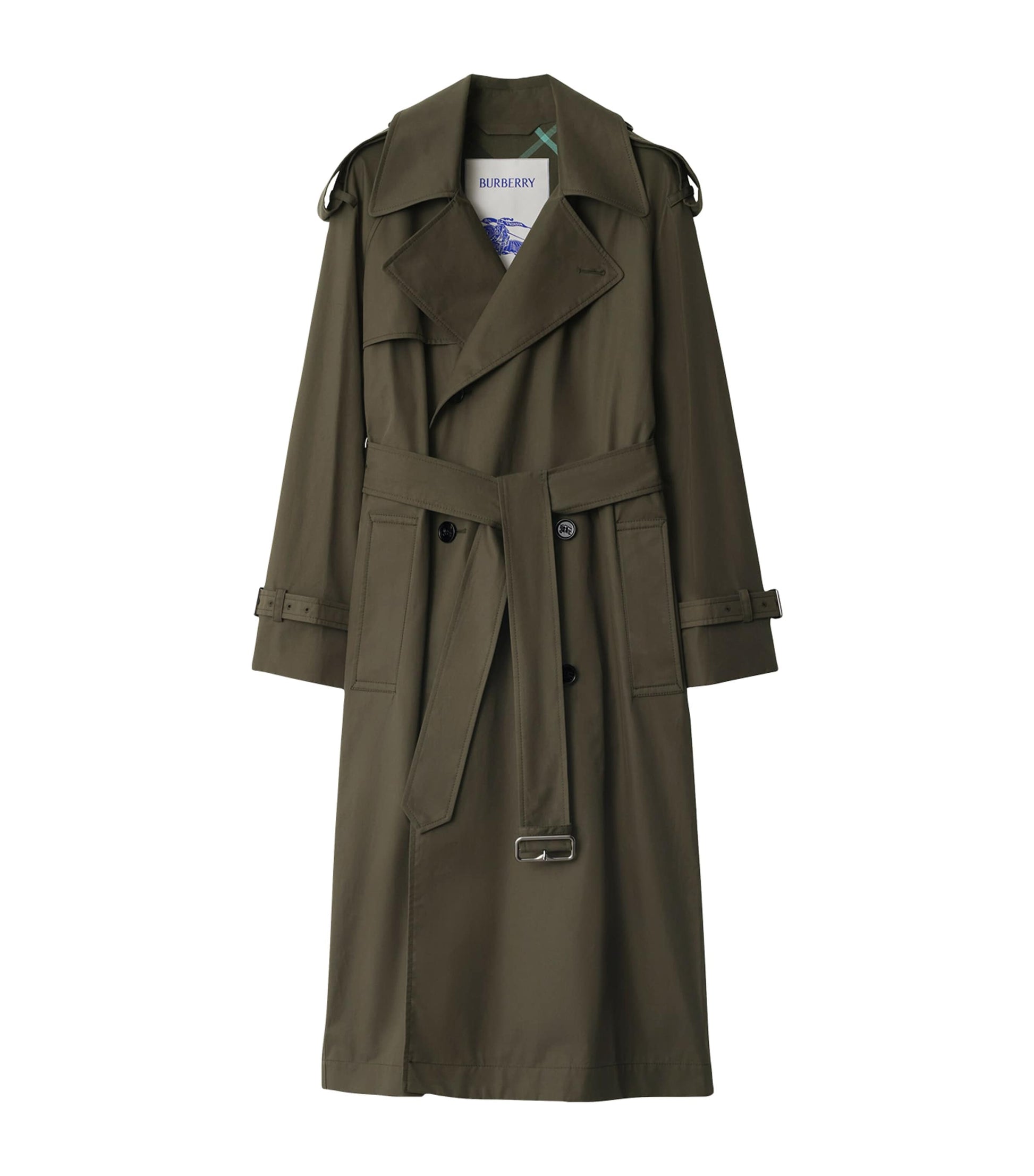 Burberry Brown Cotton Long Castleford Trench Coat