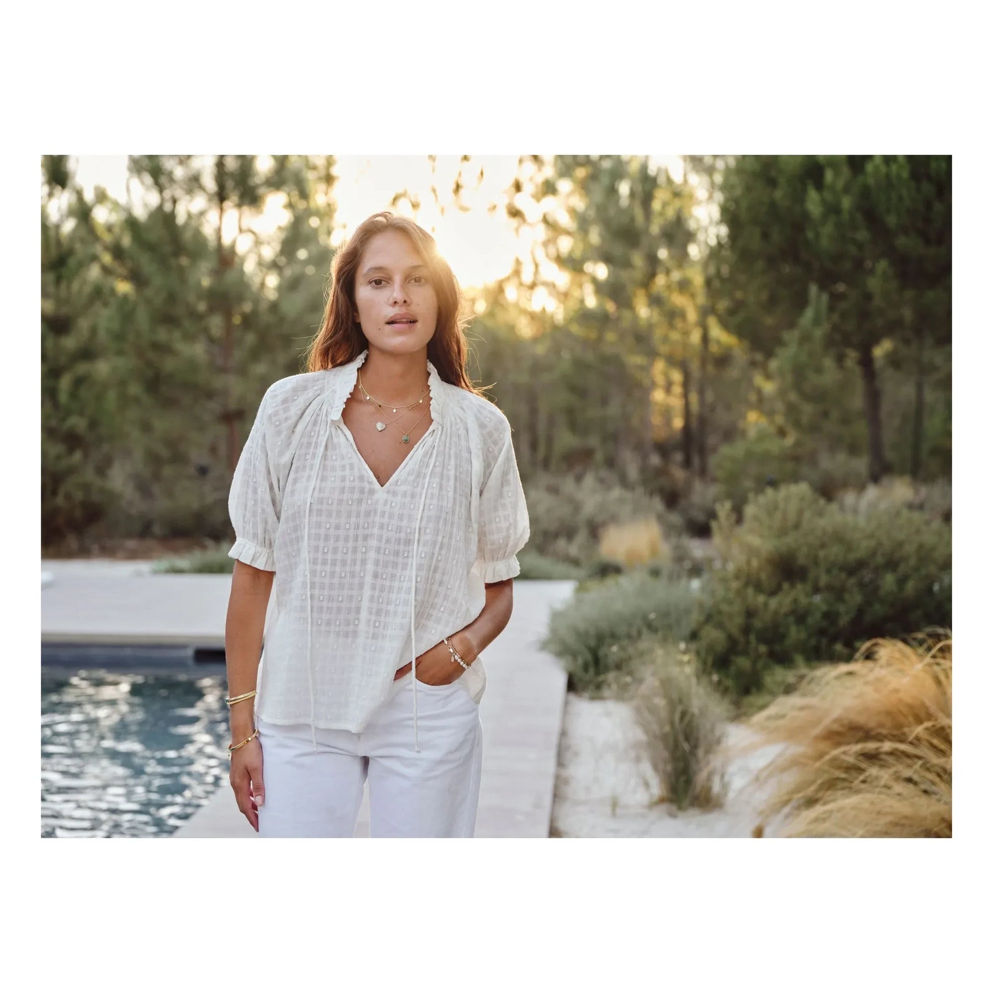 M.A.B.E. - Etta Cotton blouse | Ecru