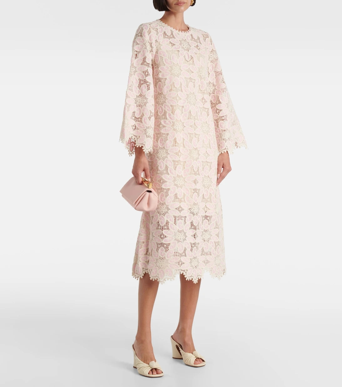 Zimmermann - Ottie scalloped lace midi dress