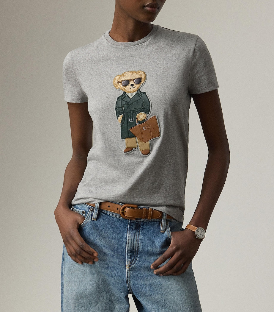 Grey Racing Green Trench Polo Bear T-Shirt
