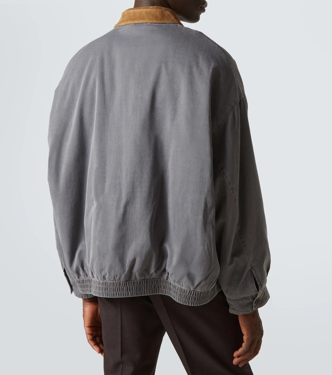 Miu Miu - Velvet-trimmed cotton chambray blouson