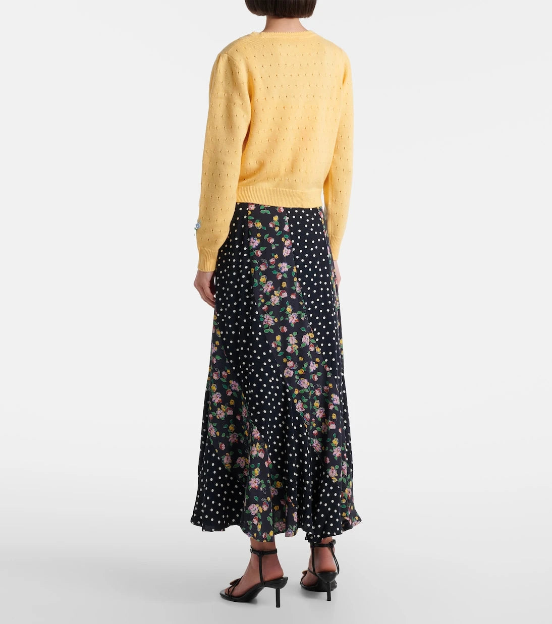 Rixo - Gracella paneled midi skirt